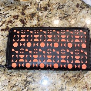 Coral and black Wallet